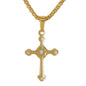 Mini Solid Cross Necklace with 2.5mm Round Box Chain 24" - SCP-016**