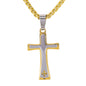 Mini Cross Necklace with 2.5mm Round Box Chain 24" - SCP-017