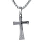 Mini Cross Necklace with 2.5mm Round Box Chain 24" - SCP-017