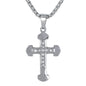 Mini Cross Necklace with 2.5mm Round Box Chain 24" - SCP-019