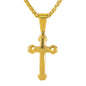 Mini Cross Necklace with 2.5mm Round Box Chain 24" - SCP-022