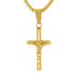 Mini Crucifix Necklace with 2.5mm Round Box Chain 24" - SCP-027
