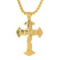 Mini Cross Necklace with 2.5mm Round Box Chain 24" - SCP-032