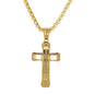 Mini Cross Necklace with 2.5mm Round Box Chain 24" - SCP-037