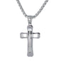 Mini Cross Necklace with 2.5mm Round Box Chain 24" - SCP-037