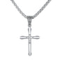 Mini Cross Necklace with 2.5mm Round Box Chain 24" - SCP-038