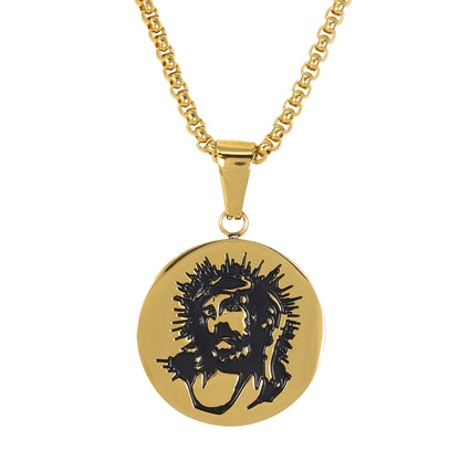 Mini Jesus Necklace with 2.5mm Round Box Chain 24" - SCP-043**