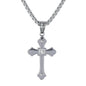 Mini Cross Necklace with 2.5mm Round Box Chain 24" - SCP-044