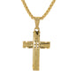 Mini Cross Necklace with 2.5mm Round Box Chain 24" - SCP-045