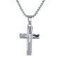 Mini Cross Necklace with 2.5mm Round Box Chain 24" - SCP-045