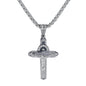 Mini Crucifix Necklace with 2.5mm Round Box Chain 24" - SCP-046**