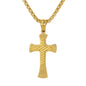 Mini Solid Cross Necklace with 2.5mm Round Box Chain 24" - SCP-047**