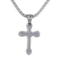 Mini Cross Necklace with 2.5mm Round Box Chain 24" - SCP-048