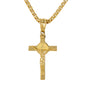 Mini Crucifix Necklace with 2.5mm Round Box Chain 24" - SCP-049