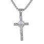 Mini Crucifix Necklace with 2.5mm Round Box Chain 24" - SCP-049