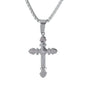 Mini Solid Cross Necklace with 2.5mm Round Box Chain 24" - SCP-053**