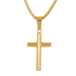 Mini Cross Necklace with 2.5mm Round Box Chain 24" - SCP-055
