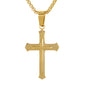Mini Cross Necklace with 2.5mm Round Box Chain 24" - SCP-058