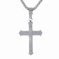 Mini Cross Necklace with 2.5mm Round Box Chain 24" - SCP-058