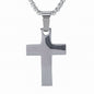 Mini Cross Necklace with 2.5mm Round Box Chain 24" - SCP-059