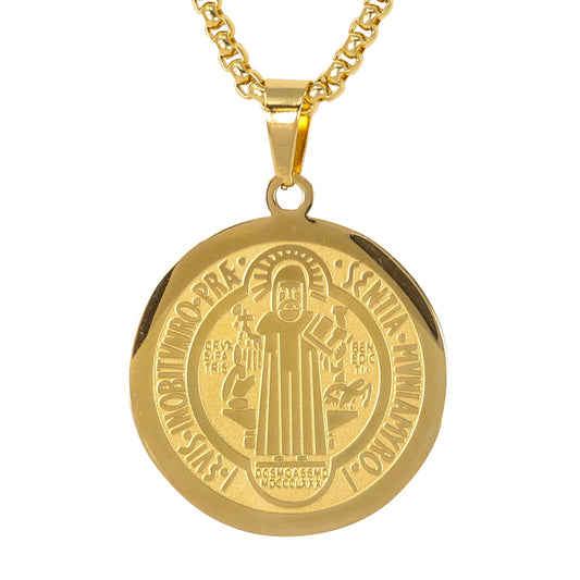 Mini Jesus Necklace with 2.5mm Round Box Chain 24" - SCP-063**