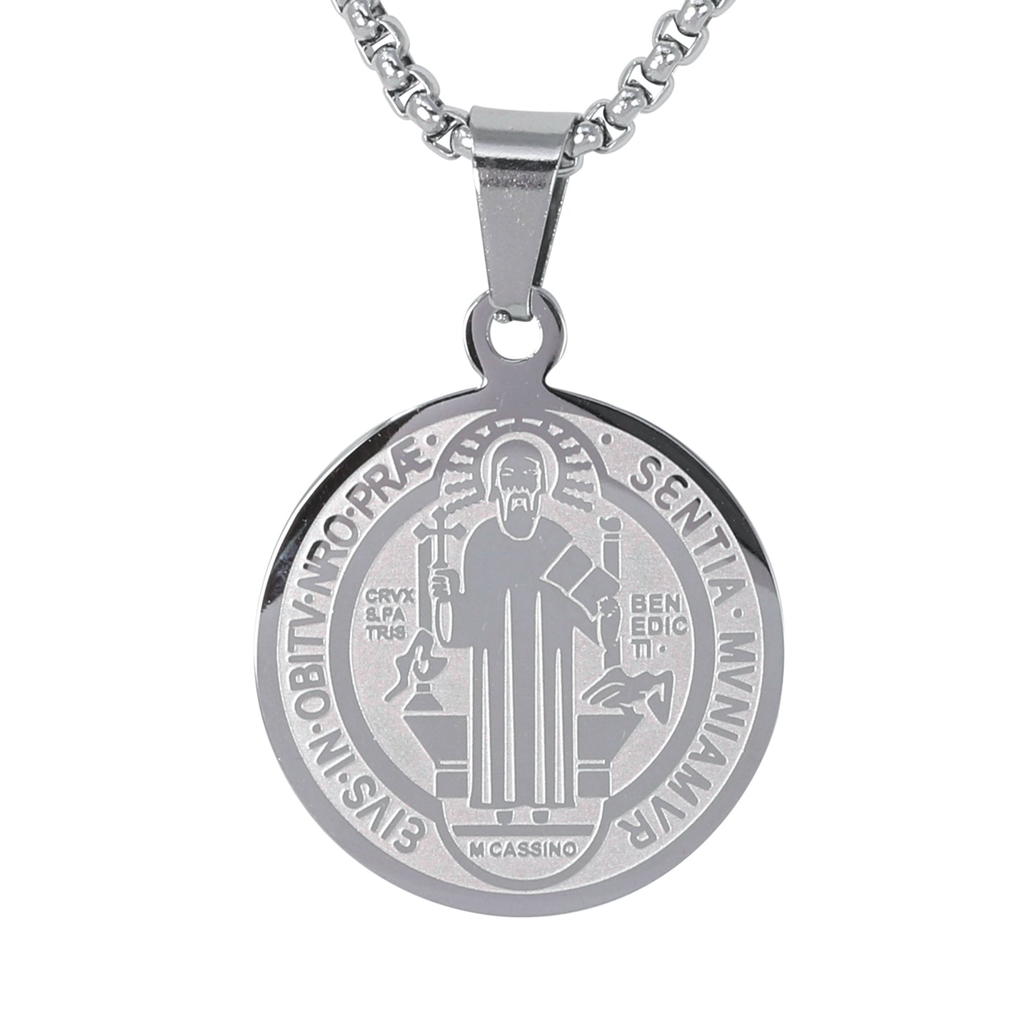 Mini Jesus Necklace with 2.5mm Round Box Chain 24" - SCP-063**