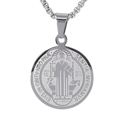 Mini Jesus Necklace with 2.5mm Round Box Chain 24" - SCP-063**