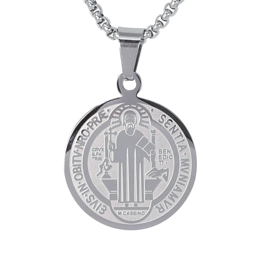 Mini Jesus Necklace with 2.5mm Round Box Chain 24" - SCP-063**