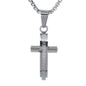 Mini Cross Necklace with 2.5mm Round Box Chain 24" - SCP-066