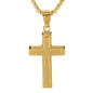 Mini Solid Cross Necklace with 2.5mm Round Box Chain 24" - SCP-068**