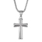 Mini Cross Necklace with 2.5mm Round Box Chain 24" - SCP-069