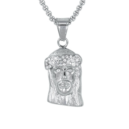 Mini Jesus Necklace with 2.5mm Round Box Chain 24" - SCP-071