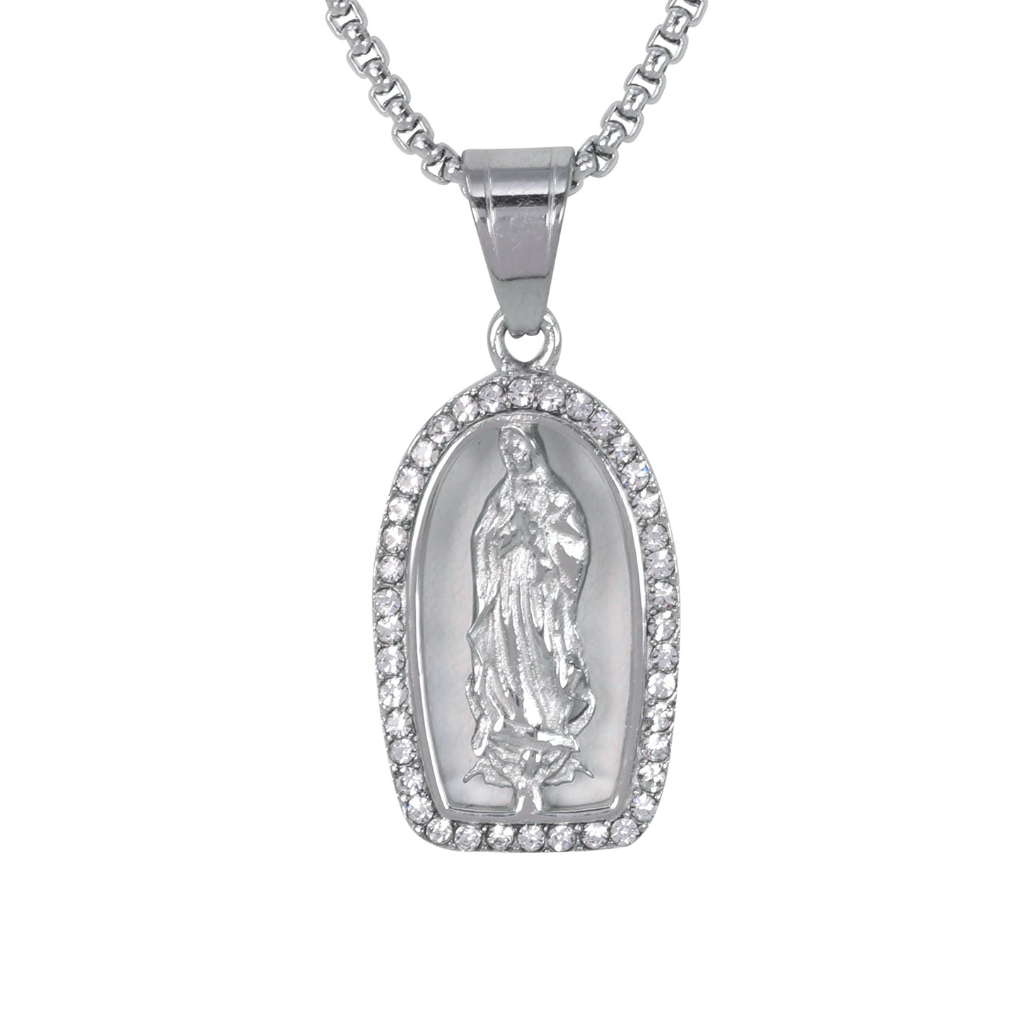 Mini Jesus Necklace with 2.5mm Round Box Chain 24" - SCP-073