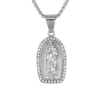 Mini Jesus Necklace with 2.5mm Round Box Chain 24" - SCP-073