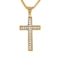 Mini Cross Necklace with 2.5mm Round Box Chain 24" - SCP-075