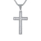 Mini Cross Necklace with 2.5mm Round Box Chain 24" - SCP-075