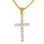 Mini Cross Necklace with 2.5mm Round Box Chain 24" - SCP-077