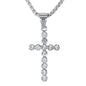 Mini Cross Necklace with 2.5mm Round Box Chain 24" - SCP-077