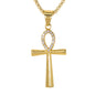 Mini Cross Necklace with 2.5mm Round Box Chain 24" - SCP-080