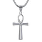 Mini Cross Necklace with 2.5mm Round Box Chain 24" - SCP-080