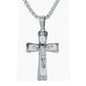 Mini Crucifix Necklace with 2.5mm Round Box Chain 24" - SCP-083