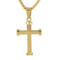 Mini Cross Necklace with 2.5mm Round Box Chain 24" - SCP-086