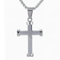 Mini Cross Necklace with 2.5mm Round Box Chain 24" - SCP-086