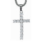 Mini Cross Necklace with 2.5mm Round Box Chain 24" - SCP-087