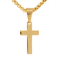 Mini Cross Necklace with 2.5mm Round Box Chain 24" - SCP-088