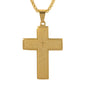 Medium Cross Necklace with 3mm Round Box Chain 24" - SCP-104**