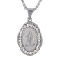 Medium Guadalupe Necklace with 3mm Round Box Chain 24" - SCP-108**