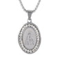 Medium Guadalupe Necklace with 3mm Round Box Chain 24" - SCP-109**