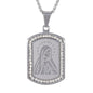 Medium Guadalupe Necklace with 3mm Round Box Chain 24" - SCP-115**