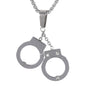 Medium Handcuffs Necklace with 3mm Round Box Chain 24" - SCP-121**
